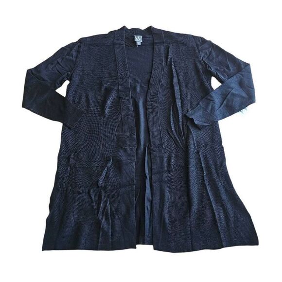 Worthington womens Sz XXL black open split sides  cardigan - Picture 4 of 8